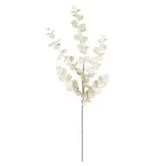Эвкалипт с глиттером, H73см, белый, фото №1