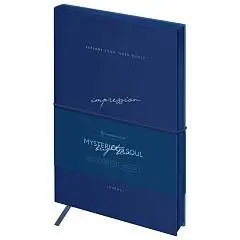 Ежедневник недат А5 "Mysterious soul. Bright blue" кожзам, на ре, фото №1