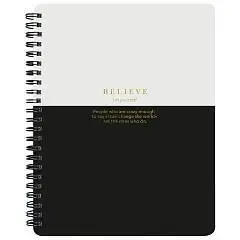 Тетрадь 80л КЛЕТКА "Believe", айвори полоса, фото №1