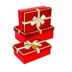 Коробка подарочная "Элеганс" red 22.5х16х9.5см 3-3, фото №1