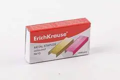 Скобы №10 "Erich Krause" 1000 шт/уп., цветные, фото №1