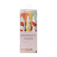 Набор текстовыделителей "TUTTI FRUTTI" 3шт, с запахом, фото №1