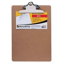 Доска-планшет "Eco" А4, МДФ, коричневый, фото №1