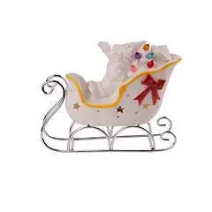 Сани с эл чер метал светод подсв 3 эл пит фарфор 15.5х7х13см, фото №1