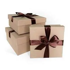 Коробка подарочная с бантом 150х150х50 3-1, фото №1