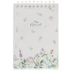 Блокнот А6 80л "NATURAL FLOWERS" пласт обл. спираль, фото №1