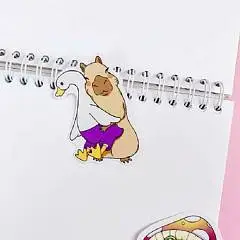 Стикер Капибара и Гусь, фото №1