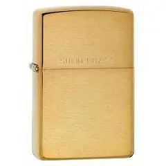Зажигалка ZIPPO Brushed Brass золотистая матовая, фото №1