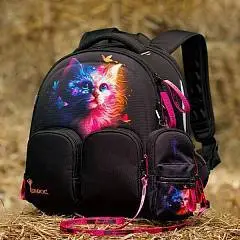 Ранец GROOC "Волшебный кот" + пенал + мешок + сумка-пенал, фото №1