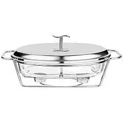 Мармит Agness  Овальный 2 Отсека Silver 2,6L, фото №1