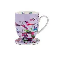 Кружка  с подставкой "Пенстемоны" 0.4л в под уп, фото №1