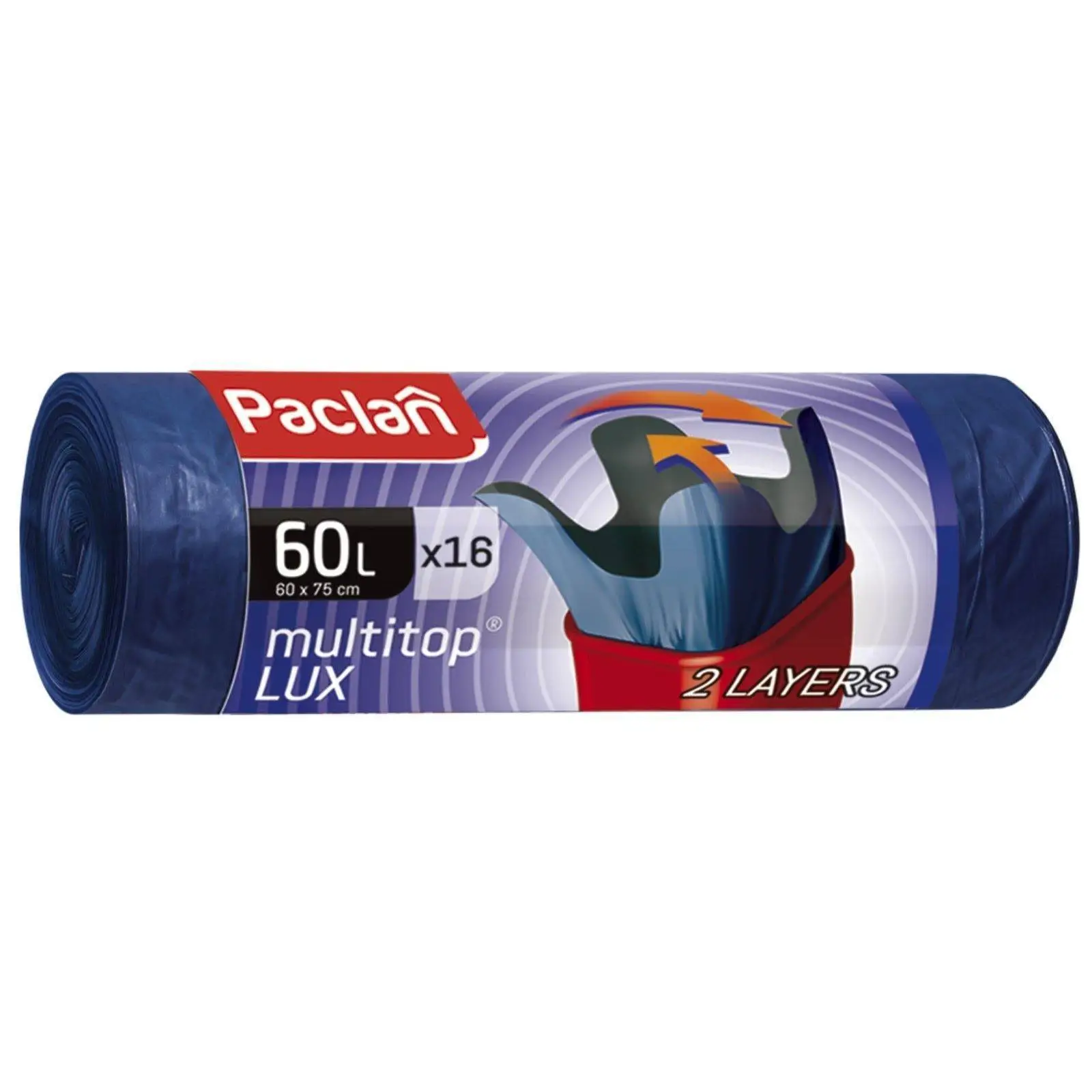 Пакеты для мусора 60л 16шт Multitop Lux, фото №1