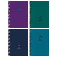 Записная книжка А6 80л кл "Monocolor. Dark" спираль, тв. Обл, фото №1