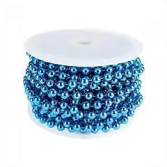 Бусы на ёлку синие "Сказочный праздник" , 10 м, 6 мм, намотка, фото №1