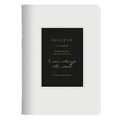 Тетрадь 48л КЛЕТКА "Believe", айвори рамка, фото №1
