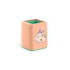Подставка EK Forte, Pastel Bloom, персиковый с зеленым, фото №1