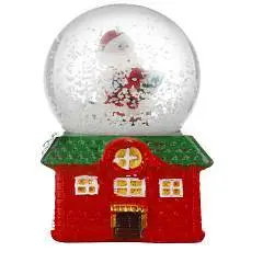 Новогод. сувенир Снежный шар"Праздничный Дедушка Мороз"d=4,5см, фото №1