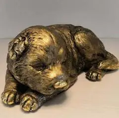 Фигура Собака бульдог лежит  н-12см,l-37см бронза, фото №1