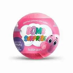 Шипучая бомбочка д/ванны BOMB SURPRISE с игр, Bubble gum 115г, фото №1