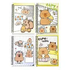 Блокнот А5 80л "Капибара" тиснение, спираль, фото №1