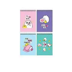 Блокнот А6 60л кл "Happy time", матовая лам, УФ-лак, спираль, фото №1