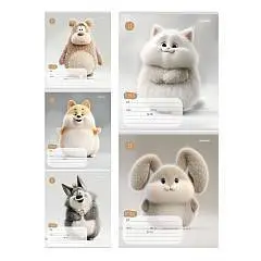 Тетрадь 12л КЛЕТКА "МИЛЫЕ ПУШИСТИКИ", фото №1