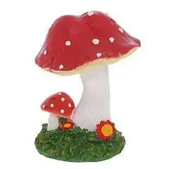 Фигура декоративная садовая "Гриб "Мухомор маленький", 16 см, фото №1