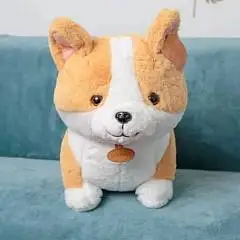 Игрушка мягкая Собака Корги рыжий 55см, фото №1