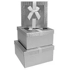 Коробка подарочная "Sweet day" серебро 23*23*12 см 3-3, фото №1