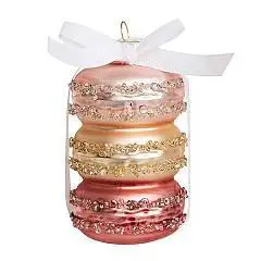Украшение Набор пирожных "Les macarons" (стекло) 9 см, фото №1
