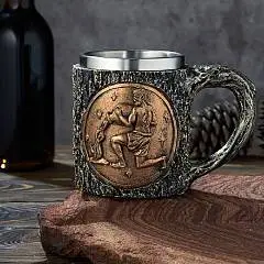 Кружка Знак зодиака "Водолей" нержавеющая сталь, фото №1