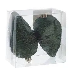 Украшение новогоднее Шишка 2шт L12 W12 H6,5 см, фото №1