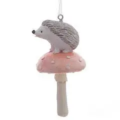 Изделие декоративное подвесное "Ёжик и гриб", L4 W4 H7,5 см, фото №1