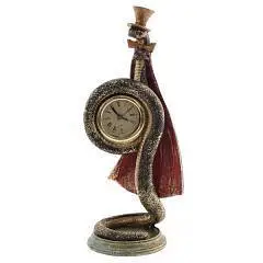 Фигурка декоратив.с часами"Змея"(LR44х1 нет)L8,5W8H23 см, фото №1