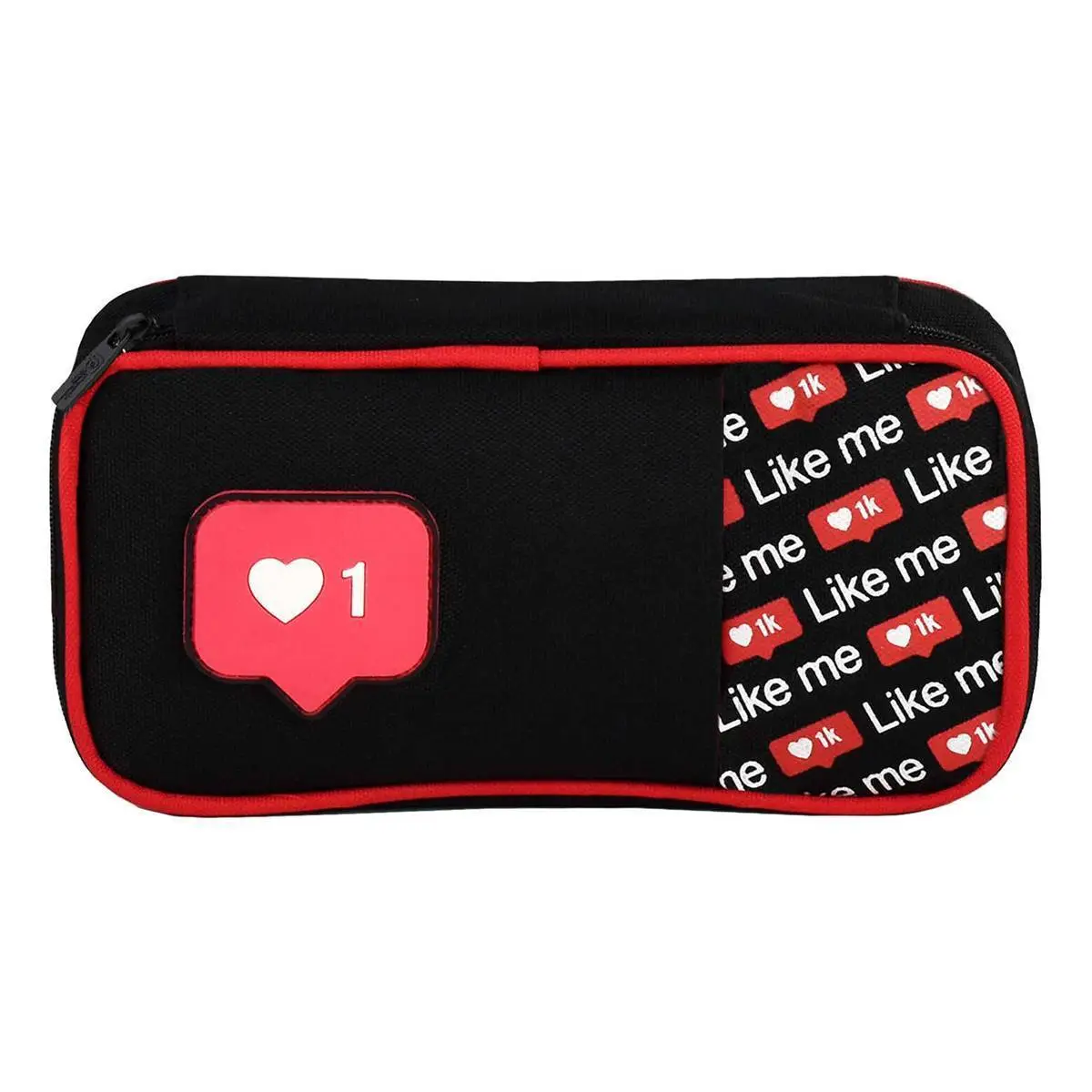 Пенал "Вайб сердца" 20х10х4.5 см, нашивка, шелкография, фото №1