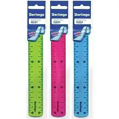Линейка 15см Berlingo "Flexy" гибкая, ассорти, фото №1