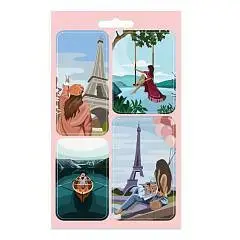 Наклейки Travel is life 16.5*9.4*0.1см, фото №1