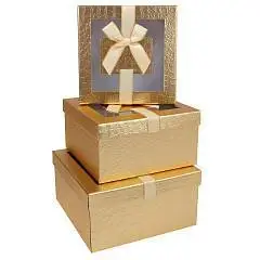 Коробка подарочная "Sweet day" золото 23*23*12 см 3-3, фото №1