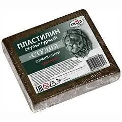 Пластилин скульптурный  Гамма "Студия", оливк.мягк. 0.5 кг, фото №1