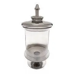 Ваза-конфетница из стекла c крышкой, Д175 Ш175 В415, фото №1