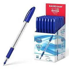 Ручка шариковая EK U-109 Ultra Glide Stick&Grip, синяя, фото №1