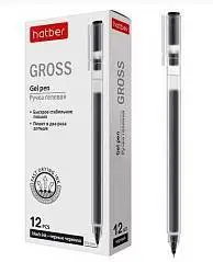 Ручка гелевая Hatber Gross, черная, 0,5мм, фото №1
