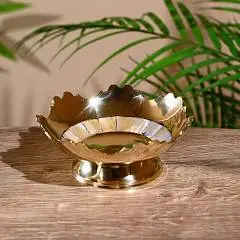 Блюдо "Краун" латунь, перламутр 12х12х4,5 см, фото №1