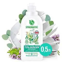 Бальзам д/мытья дет посуды, игр Synergetic Эвкалипт и чабрец 0,5, фото №1