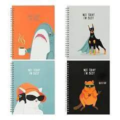 Тетрадь 80л КЛЕТКА "I'm busy" выб. лак, твердая обл, фото №1