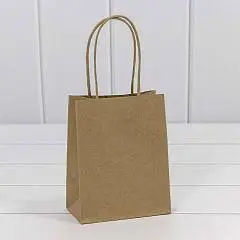 Пакет подарочный Крафт 14*20*8 см, фото №1