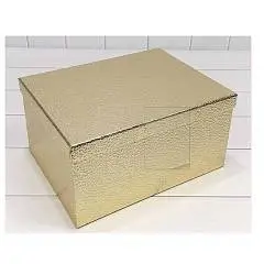 Коробка подарочная Кожа кроко Золотой 22,5*15,8*9,5 см 10-4, фото №1