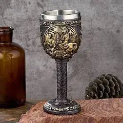 Бокал "Гладиатор" нерж сталь/искусств камень 200 мл, фото №1