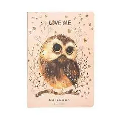 Тетрадь А5 40л КЛЕТКА "Люби меня.Совенок", фото №1