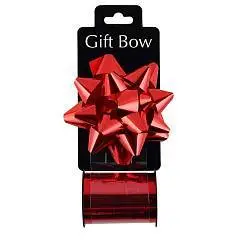 Набор для упаковки 2 предмета (бант 100мм, лента  10мм 10м)  кра, фото №1